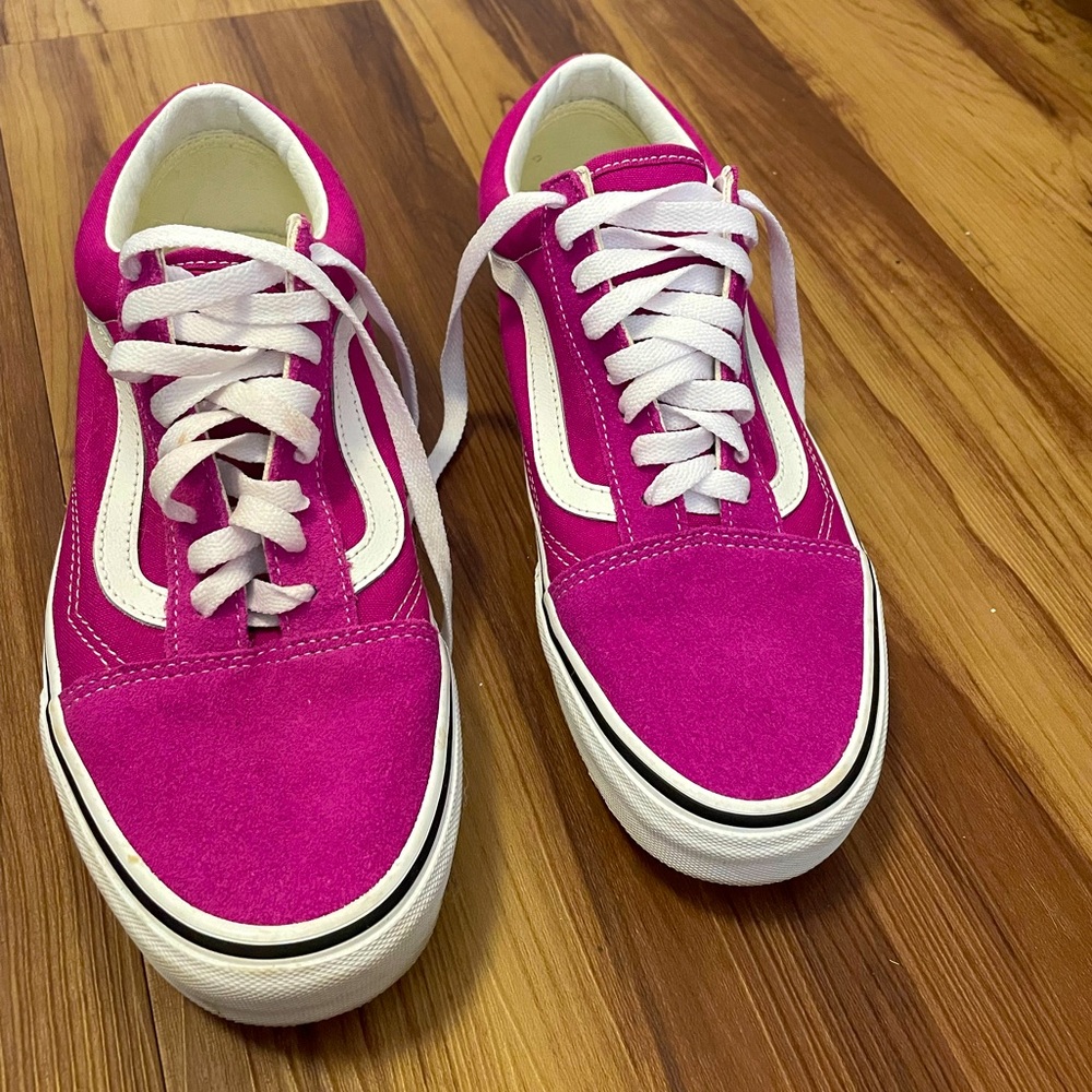 Magenta Vans, size 9.5